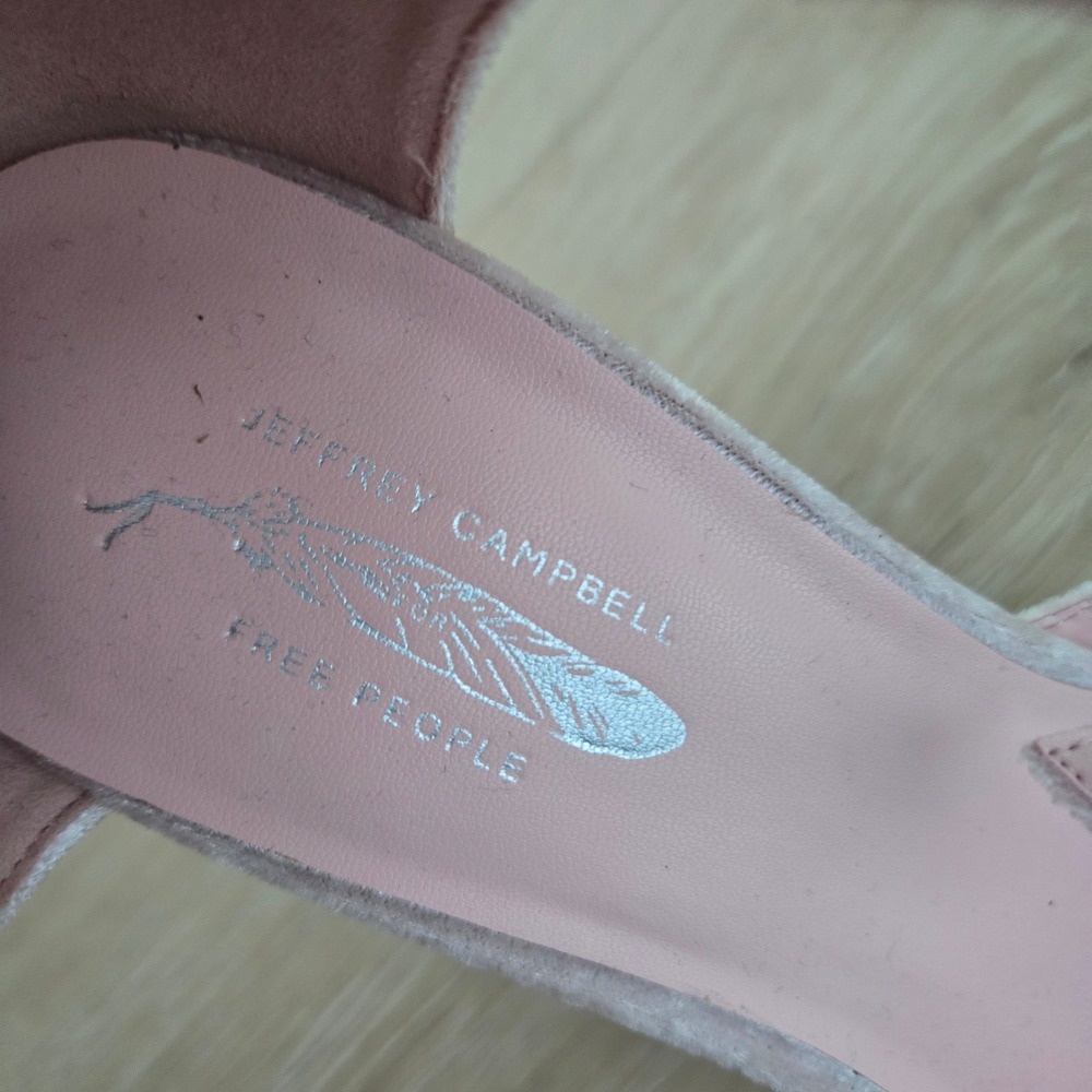 Jeffrey Campbell Free People Pink Velvet Star Studded Platform Heels Size 8.5 - Picture 5 of 8